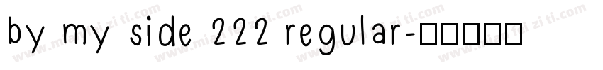 by my side 222 regular字体转换